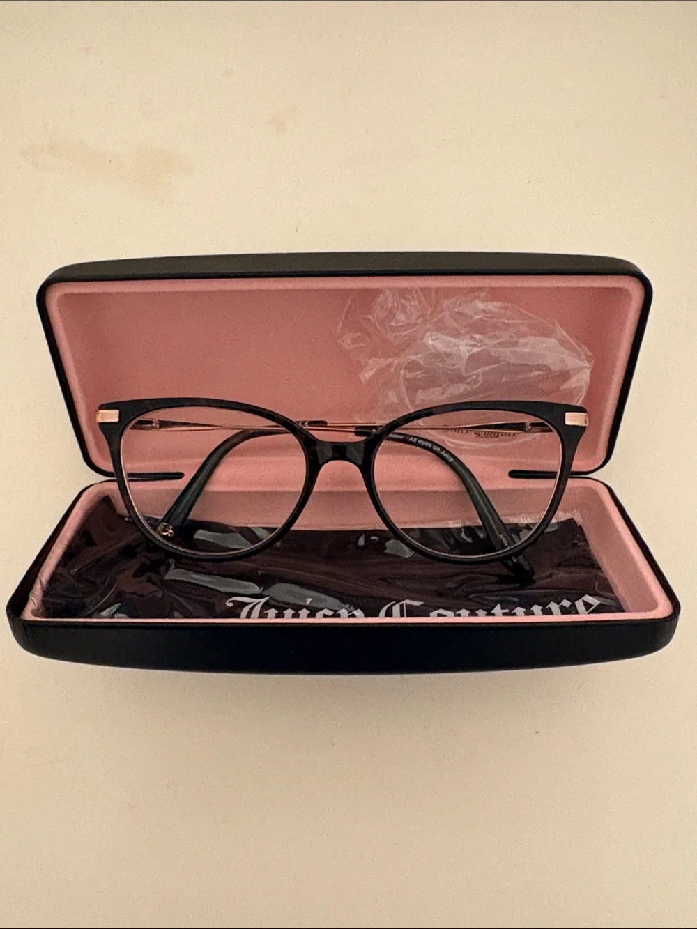 NWT Juicy Couture JU237 Glasses Frames with Rose Gold Trim